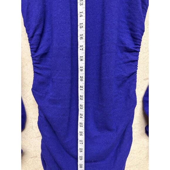 Reiss Charley Midi Dress Wool Viscose Blend Ruched Knit Plum Women's Large NWT - Picture 10 of 14